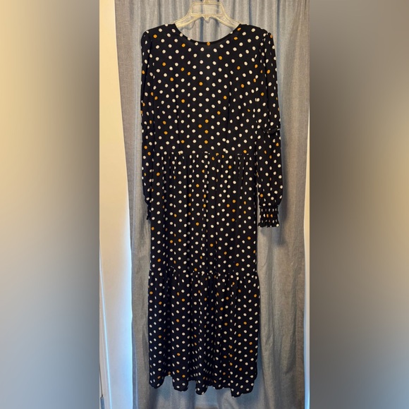 a new day Dresses & Skirts - Black Polka Dot Maxi Dress